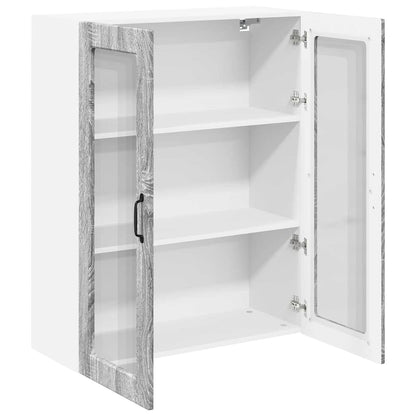 Keukenkast aan de muur met plank Grijs Sonoma 80 x 31 x 100 cm