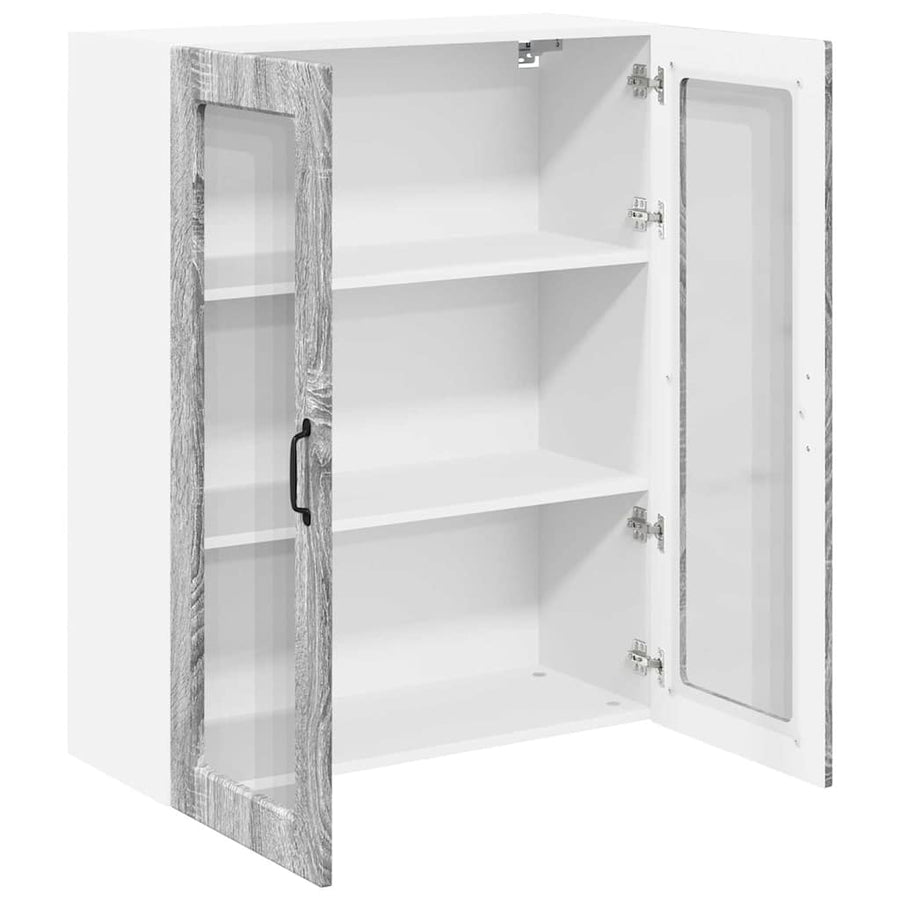 Keukenkast aan de muur met plank Grijs Sonoma 80 x 31 x 100 cm