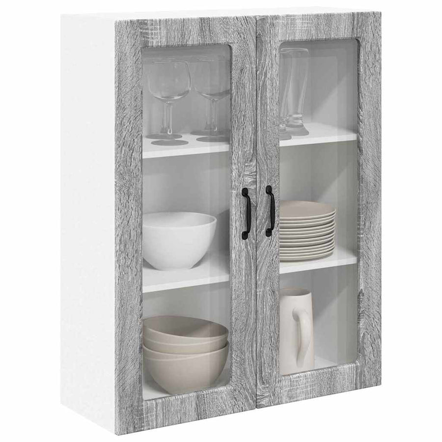 Keukenkast aan de muur met plank Grijs Sonoma 80 x 31 x 100 cm