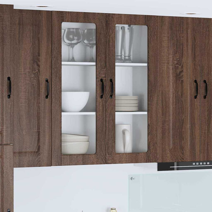 Keukenkast aan de muur met plank Bruin Eiken 80 x 31 x 100 cm