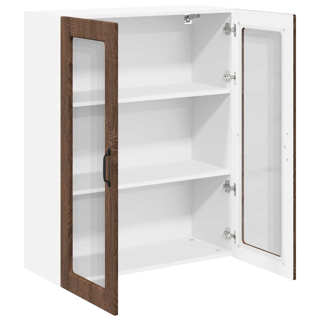 Keukenkast aan de muur met plank Bruin Eiken 80 x 31 x 100 cm