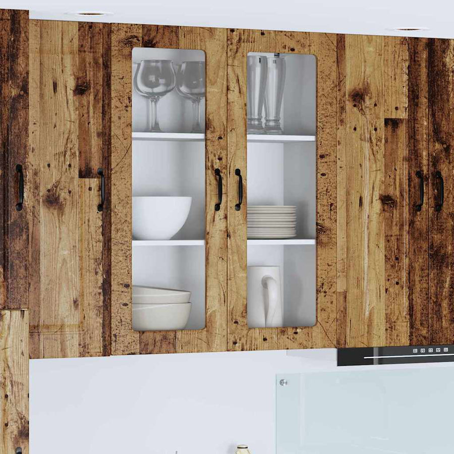 Keukenkast aan de muur Oud Hout 80 x 31 x 100 cm Bewerkt hout