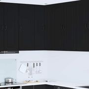 Keukenkast wandmontage 57x57x100 cm bewerkt hout zwart