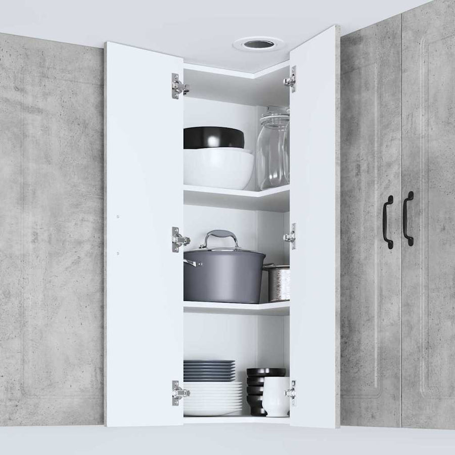 Keukenkast aan de muur met plank Beton Grijs 57 x 57 x 100 cm