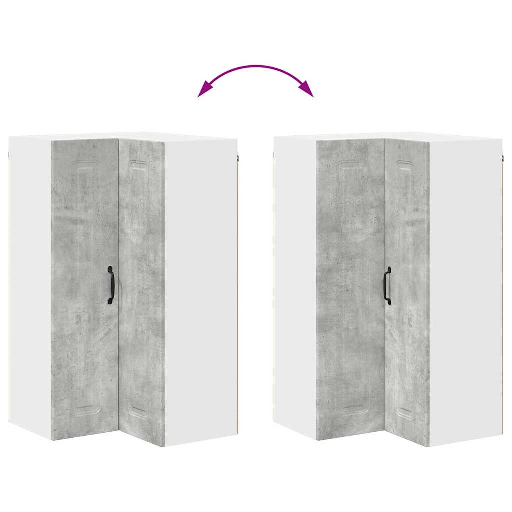 Keukenkast aan de muur met plank Beton Grijs 57 x 57 x 100 cm
