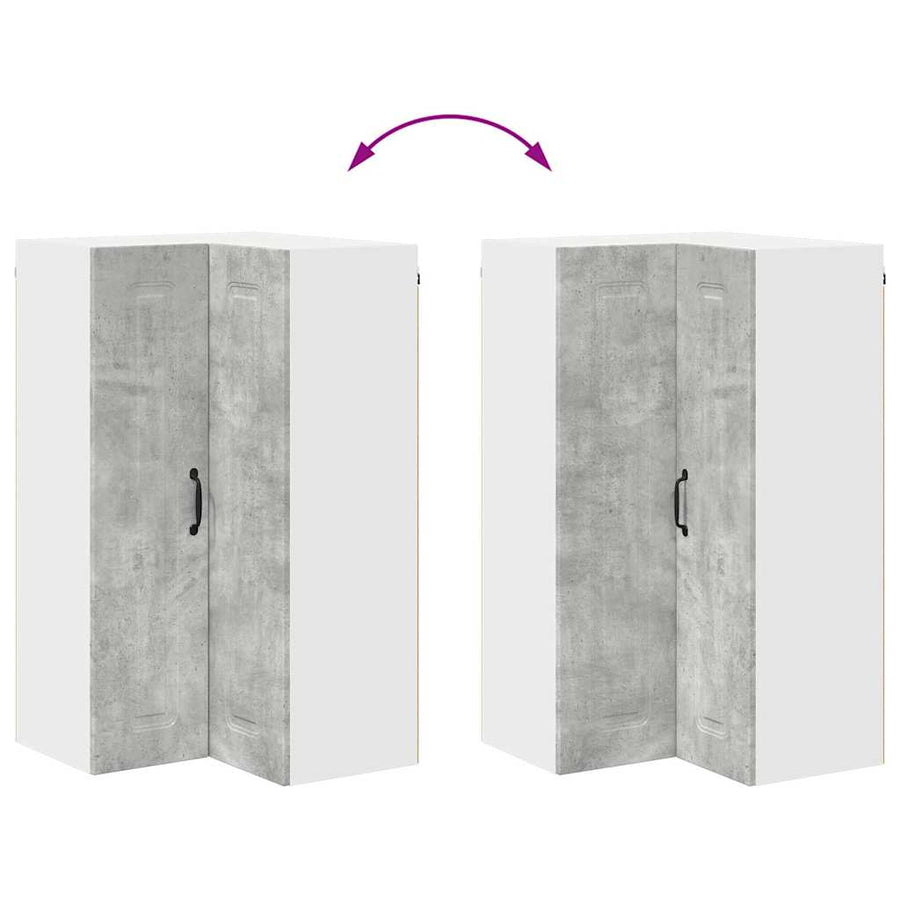 Keukenkast aan de muur met plank Beton Grijs 57 x 57 x 100 cm