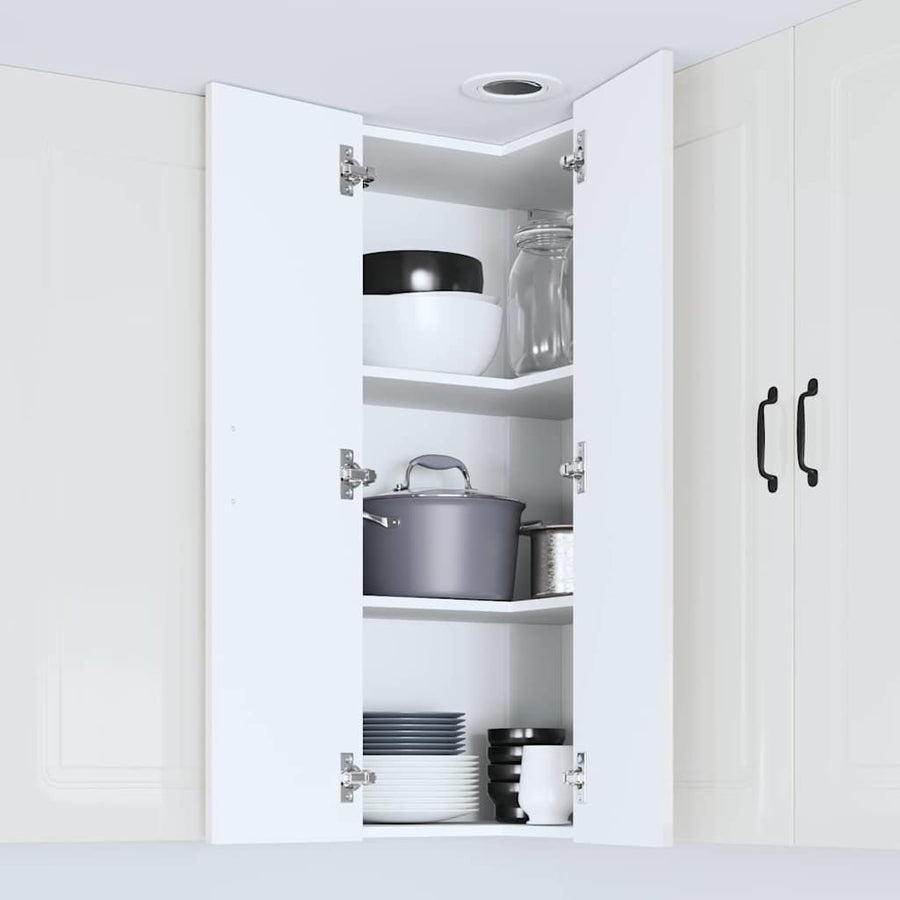 Keukenkast aan de muur met plank Hoogglans wit 57 x 57 x 100 cm