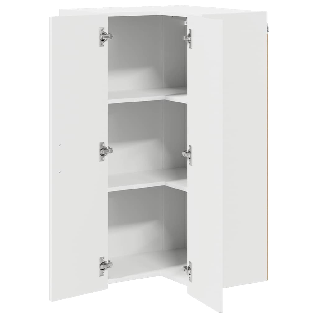 Keukenkast aan de muur met plank Hoogglans wit 57 x 57 x 100 cm