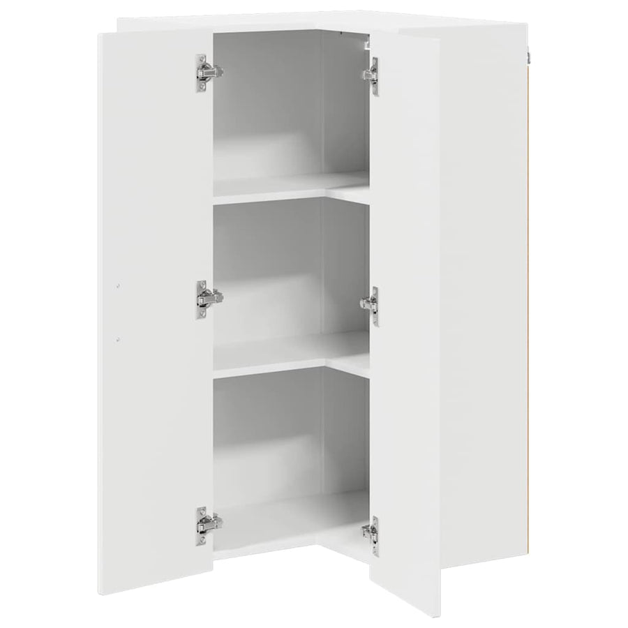Keukenkast aan de muur met plank Hoogglans wit 57 x 57 x 100 cm