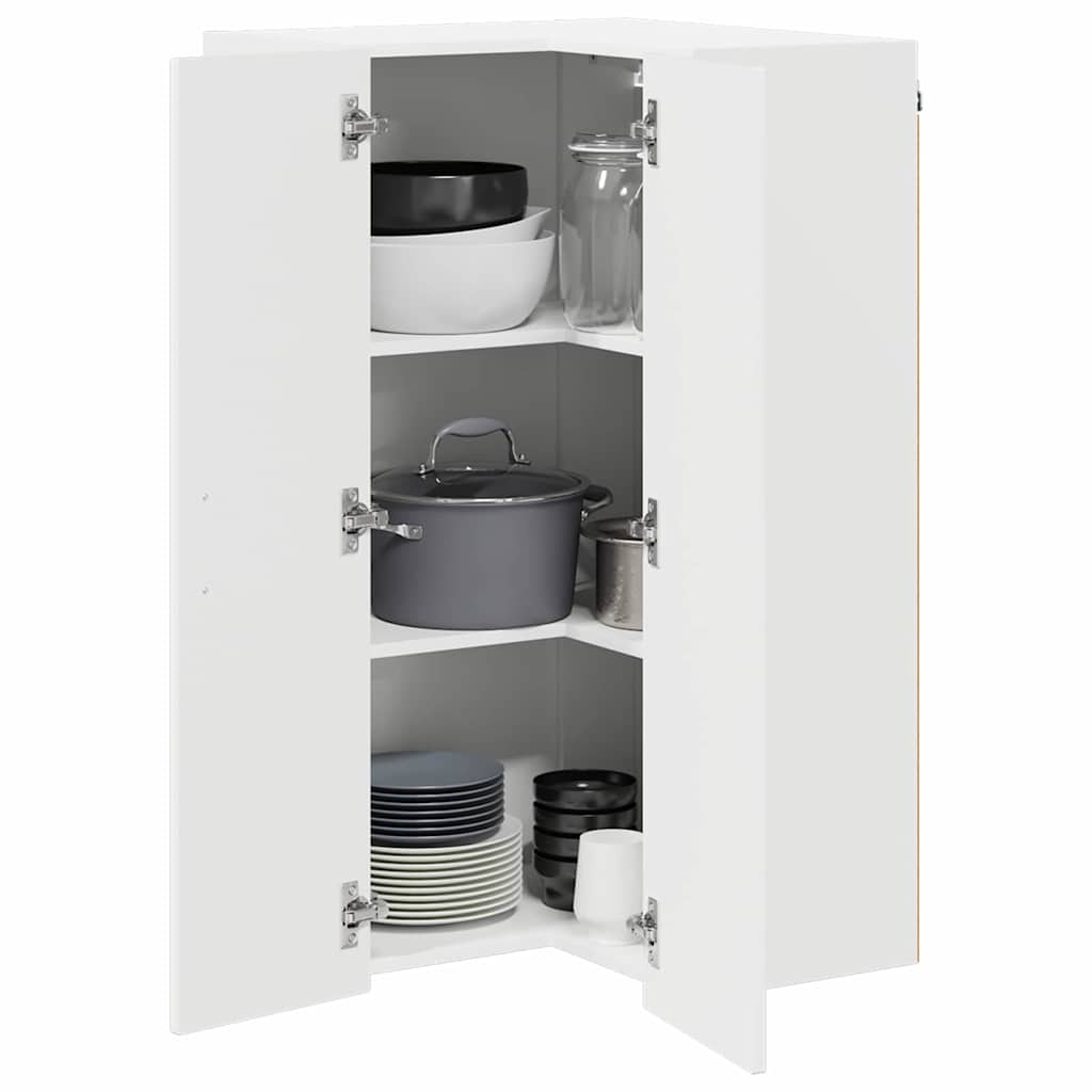 Keukenkast aan de muur met plank Hoogglans wit 57 x 57 x 100 cm