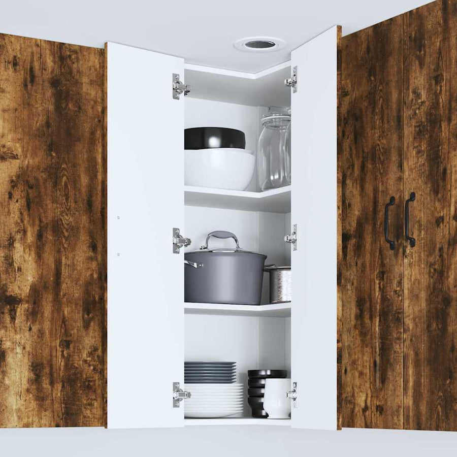 Keukenkast aan de muur met plank Gerookt eiken 57 x 57 x 100 cm
