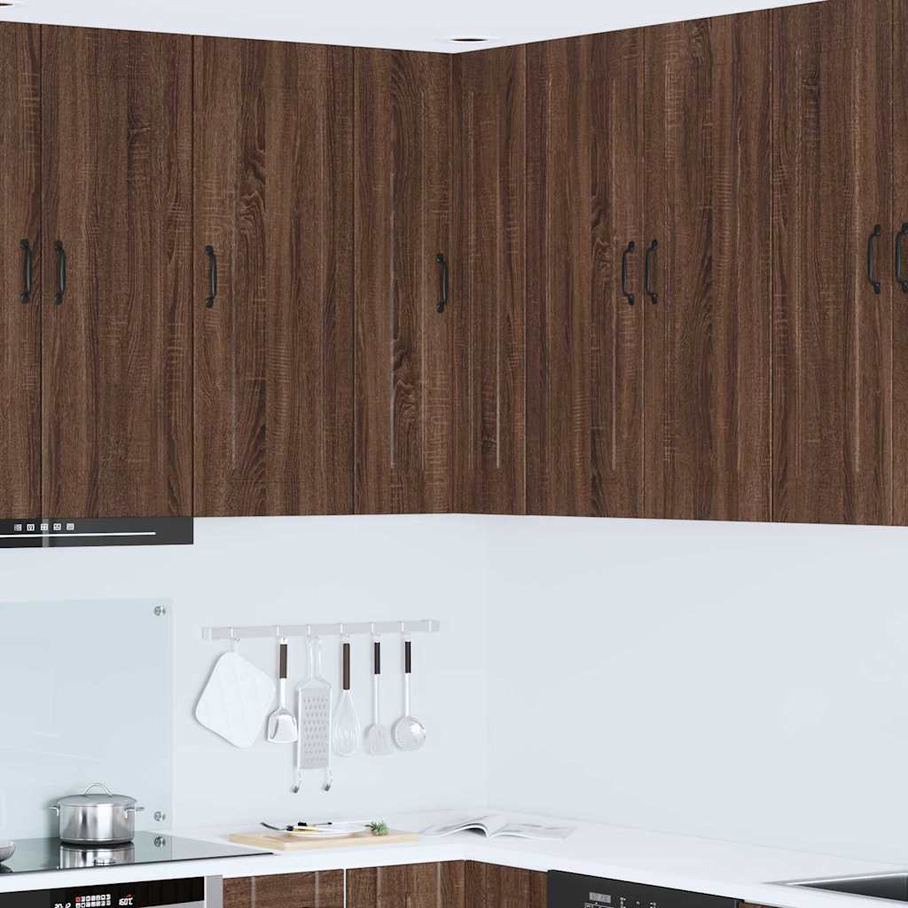Keukenkast aan de muur met plank Bruin Eiken 57 x 57 x 100 cm