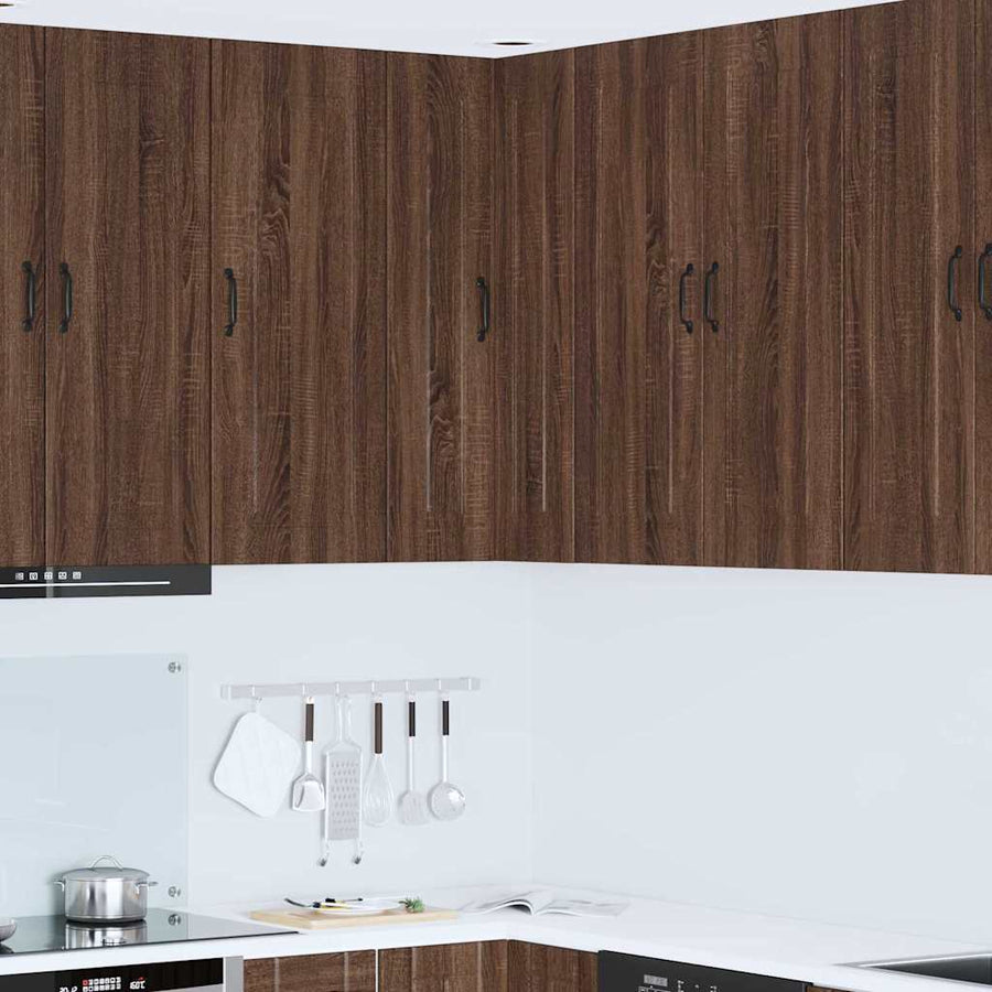 Keukenkast aan de muur met plank Bruin Eiken 57 x 57 x 100 cm