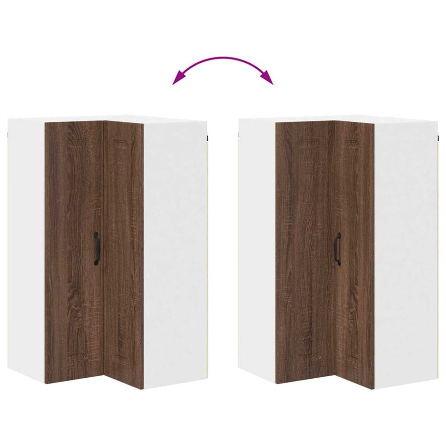 Keukenkast aan de muur met plank Bruin Eiken 57 x 57 x 100 cm