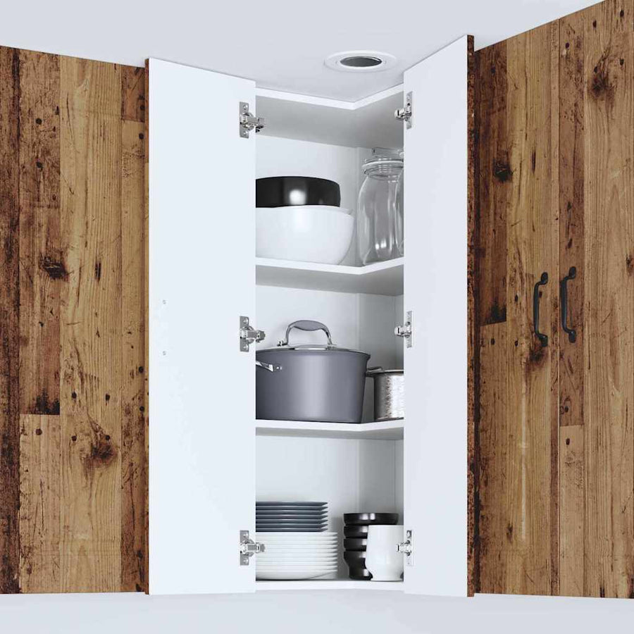 Keukenkast aan de muur Oud Hout 57 x 57 x 100 cm Bewerkt hout
