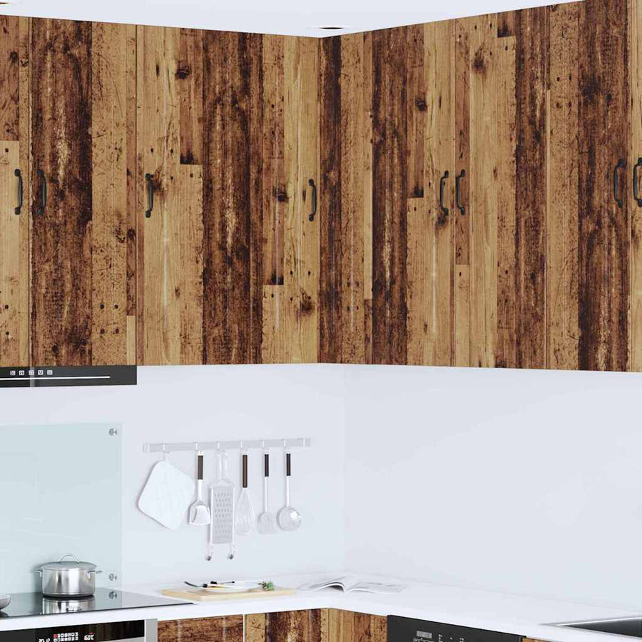 Keukenkast aan de muur Oud Hout 57 x 57 x 100 cm Bewerkt hout
