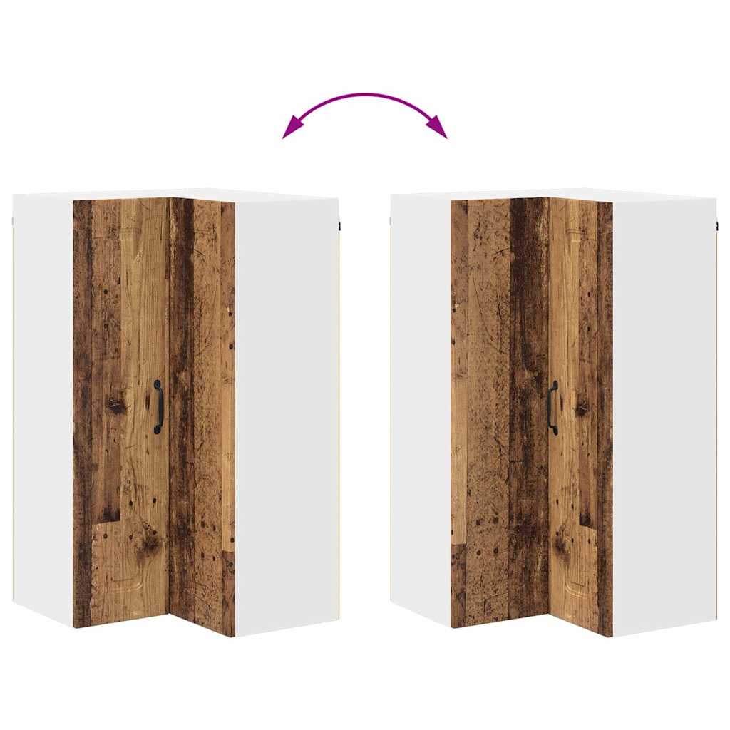 Keukenkast aan de muur Oud Hout 57 x 57 x 100 cm Bewerkt hout