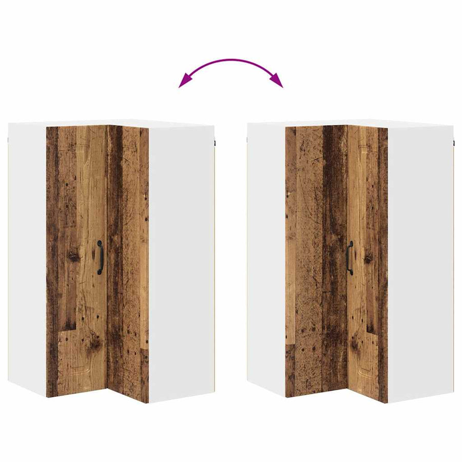 Keukenkast aan de muur Oud Hout 57 x 57 x 100 cm Bewerkt hout