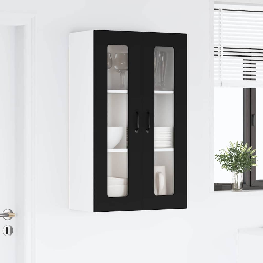 Keukenkast aan de muur Zwart 60 x 31 x 100 cm Bewerkt hout