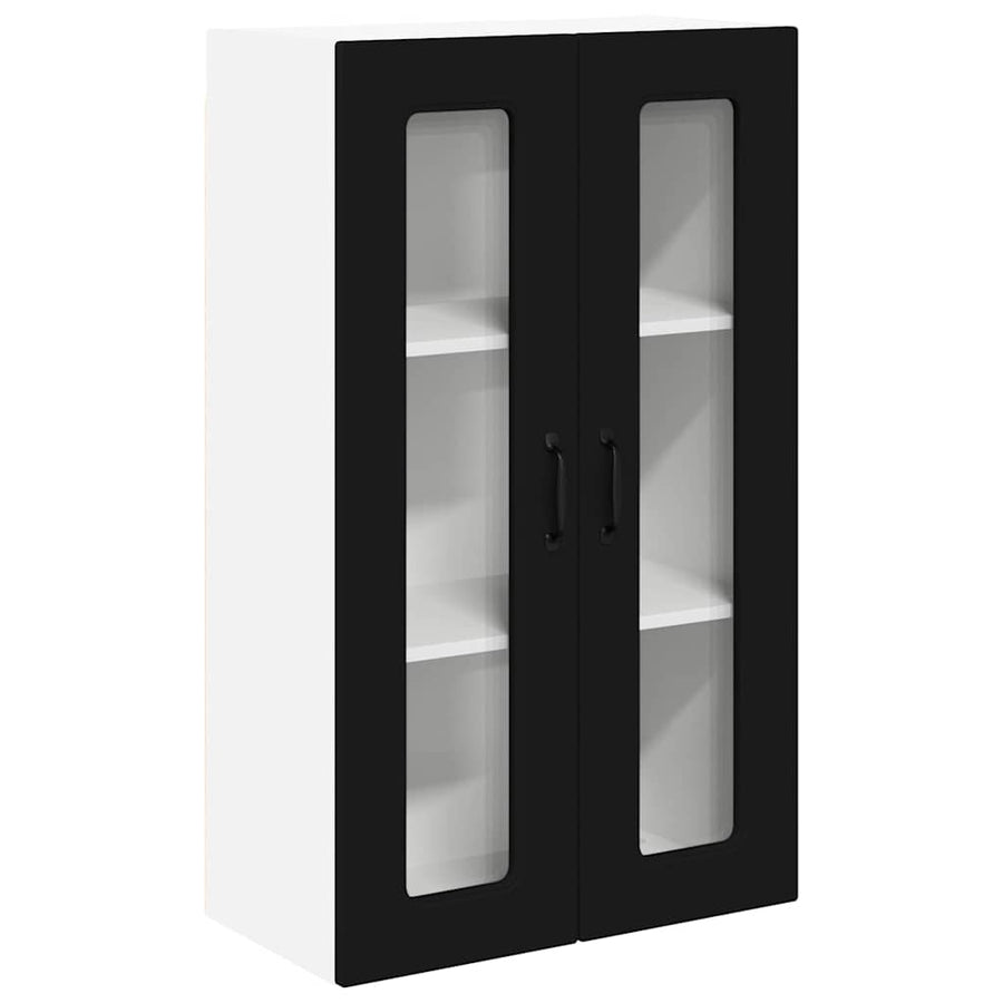 Keukenkast aan de muur Zwart 60 x 31 x 100 cm Bewerkt hout
