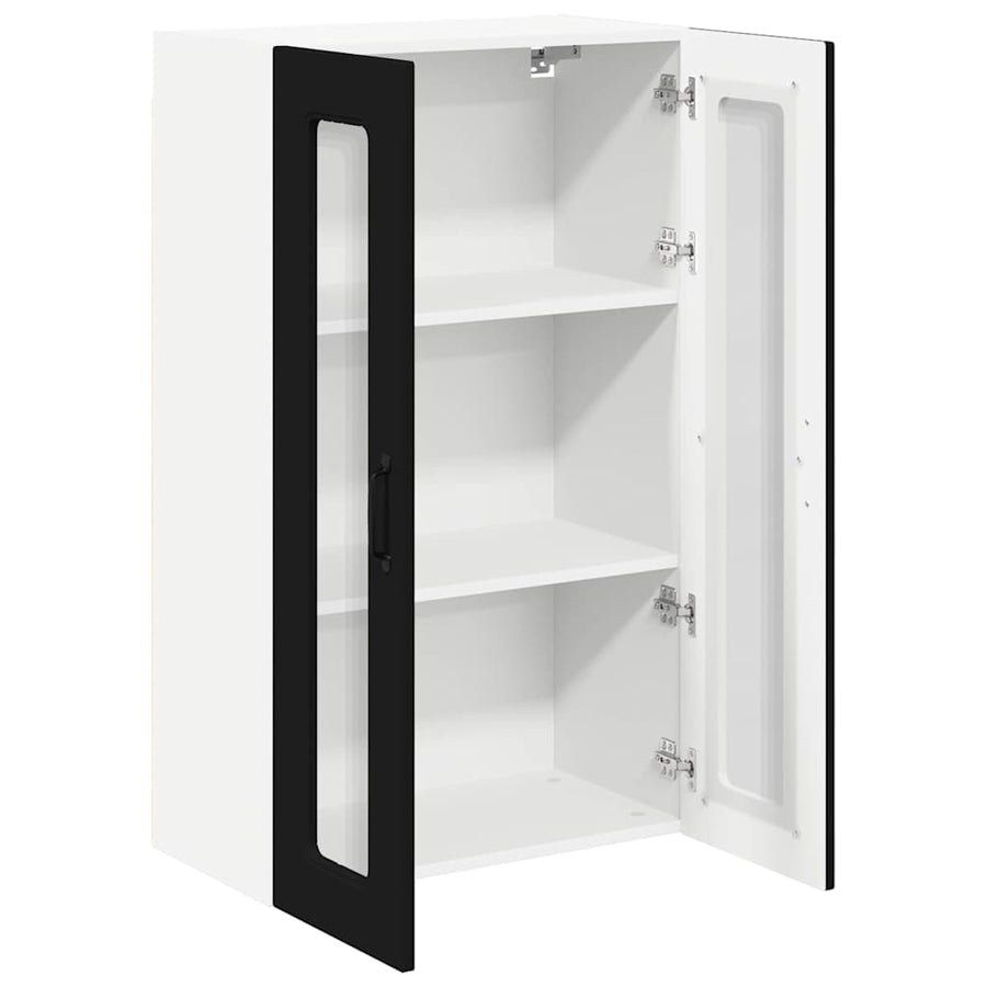 Keukenkast aan de muur Zwart 60 x 31 x 100 cm Bewerkt hout