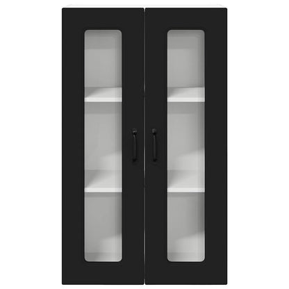 Keukenkast aan de muur Zwart 60 x 31 x 100 cm Bewerkt hout