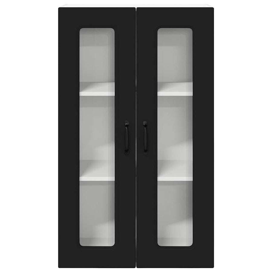 Keukenkast aan de muur Zwart 60 x 31 x 100 cm Bewerkt hout
