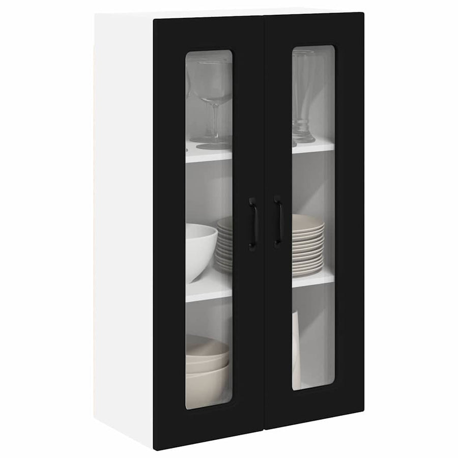 Keukenkast aan de muur Zwart 60 x 31 x 100 cm Bewerkt hout