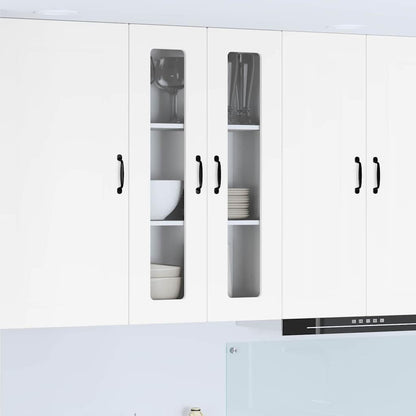 Keukenkast aan de muur met plank Hoogglans wit 60 x 31 x 100 cm