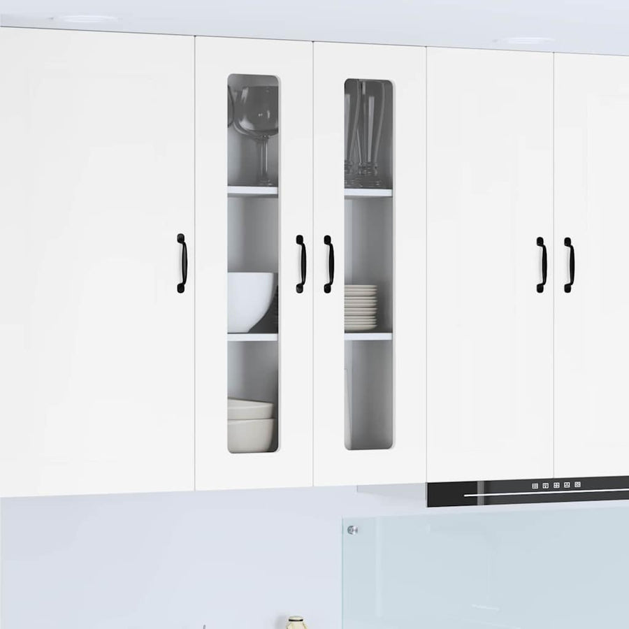 Keukenkast aan de muur met plank Hoogglans wit 60 x 31 x 100 cm