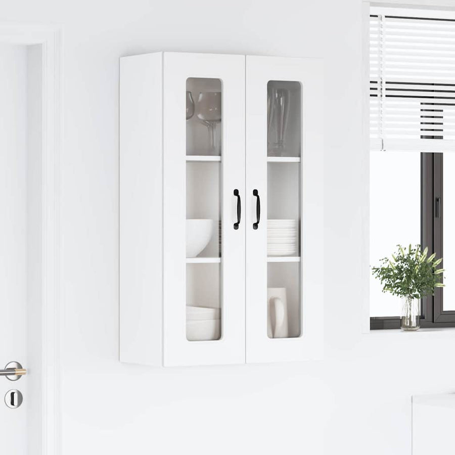 Keukenkast aan de muur met plank Hoogglans wit 60 x 31 x 100 cm