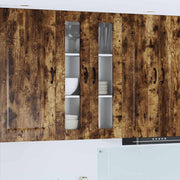 Keukenkast 60x31x100 cm gerookt eiken bewerkt hout