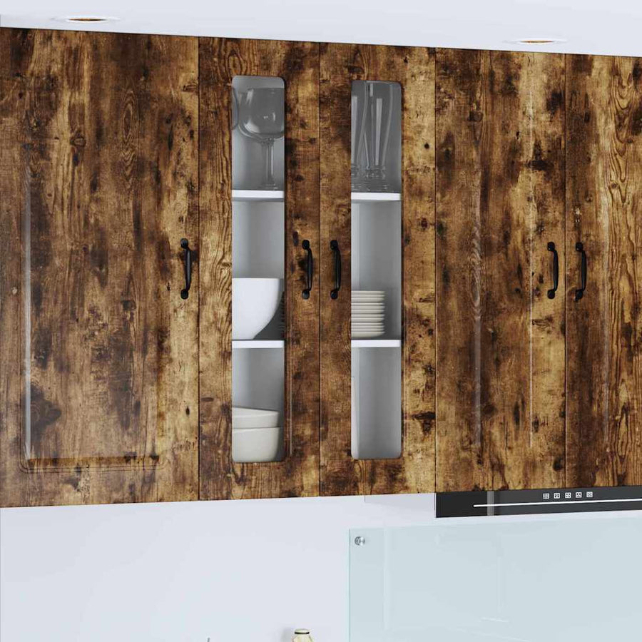 Keukenkast aan de muur met plank Gerookt eiken 60 x 31 x 100 cm