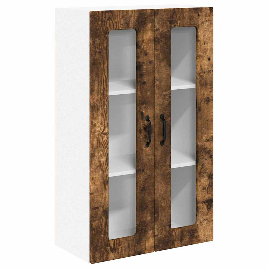 Keukenkast aan de muur met plank Gerookt eiken 60 x 31 x 100 cm