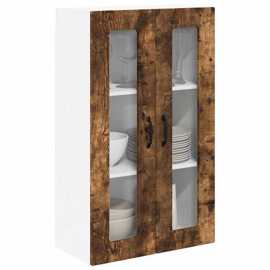 Keukenkast aan de muur met plank Gerookt eiken 60 x 31 x 100 cm