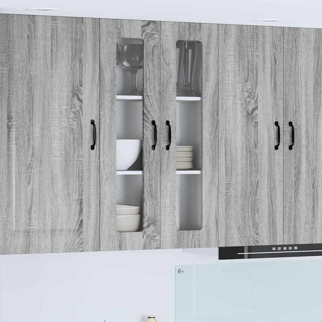 Keukenkast aan de muur met plank Grijs Sonoma 60 x 31 x 100 cm