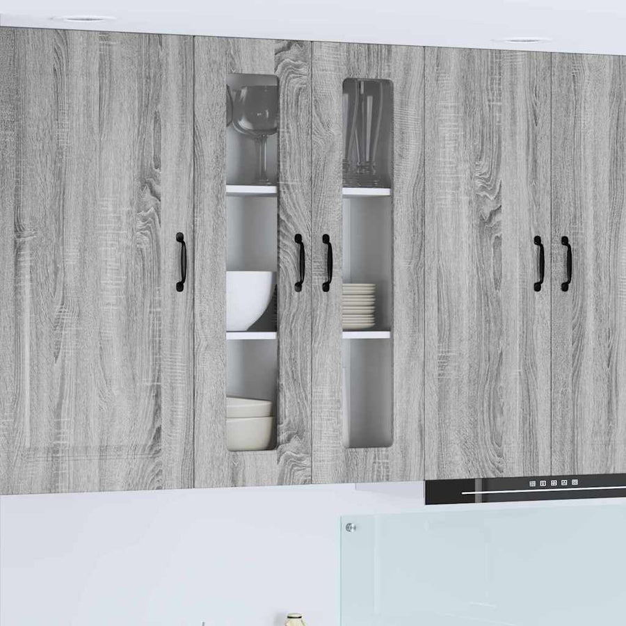 Keukenkast aan de muur met plank Grijs Sonoma 60 x 31 x 100 cm