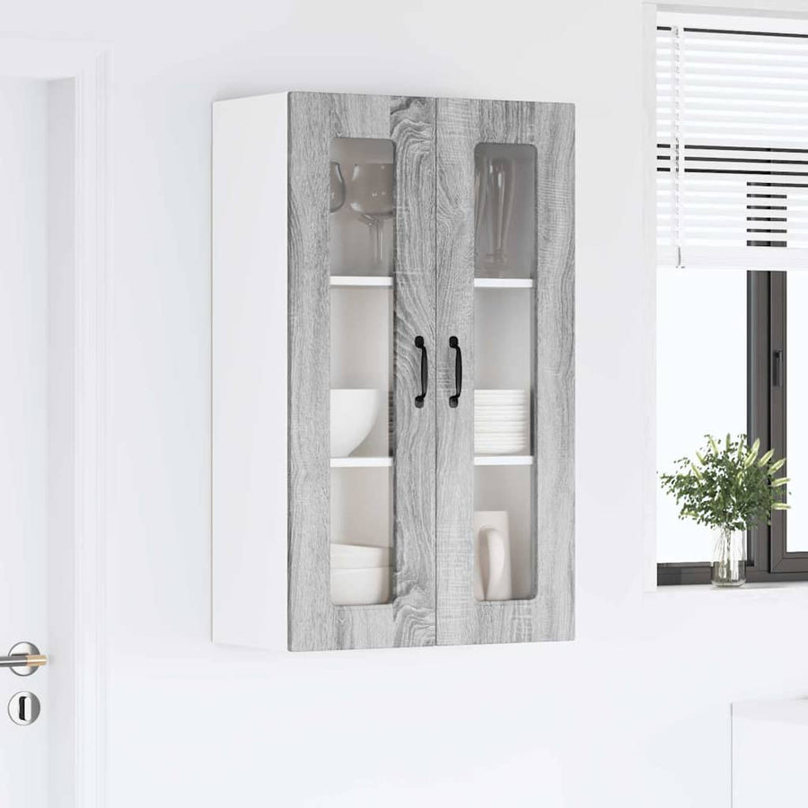 Keukenkast aan de muur met plank Grijs Sonoma 60 x 31 x 100 cm