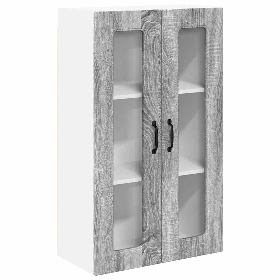 Keukenkast aan de muur met plank Grijs Sonoma 60 x 31 x 100 cm