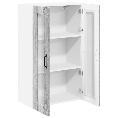 Keukenkast aan de muur met plank Grijs Sonoma 60 x 31 x 100 cm