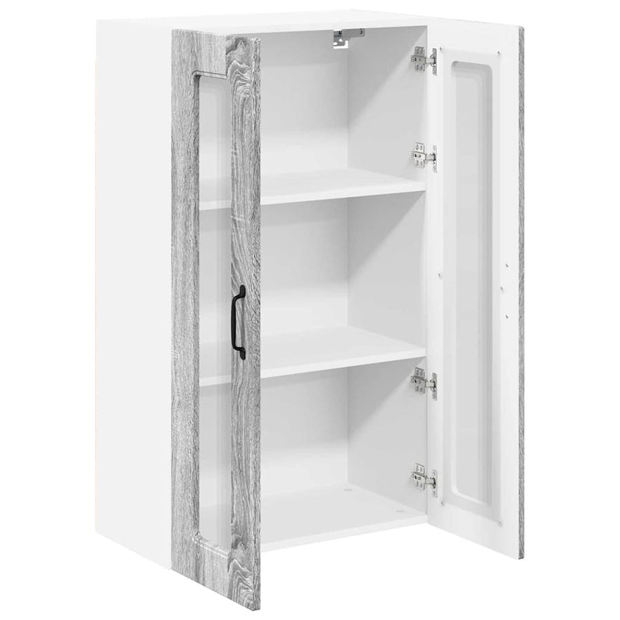Keukenkast aan de muur met plank Grijs Sonoma 60 x 31 x 100 cm