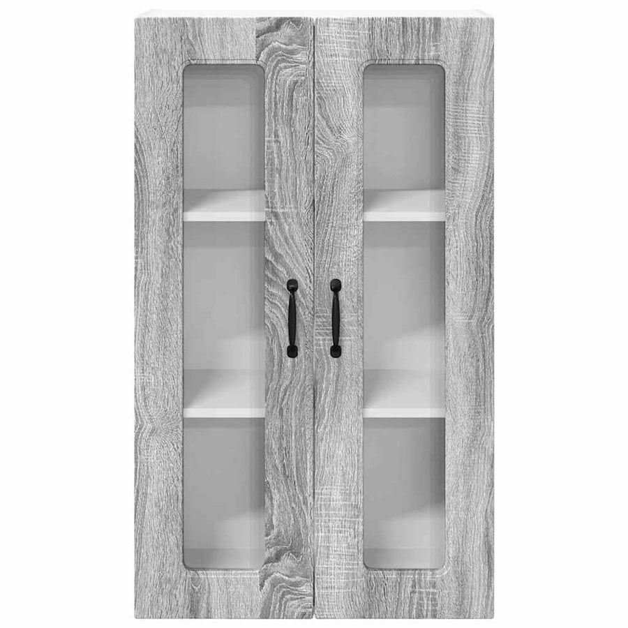 Keukenkast aan de muur met plank Grijs Sonoma 60 x 31 x 100 cm