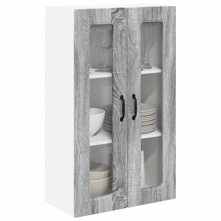 Keukenkast aan de muur met plank Grijs Sonoma 60 x 31 x 100 cm