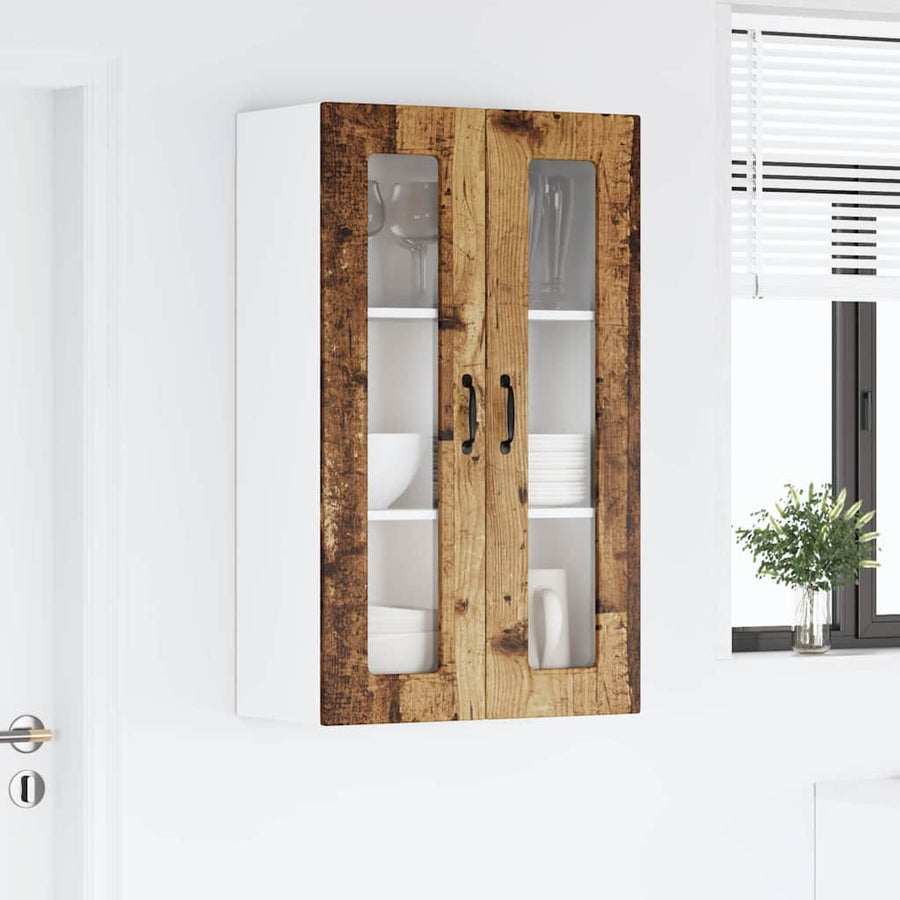 Keukenkast aan de muur Oud Hout 60 x 31 x 100 cm Bewerkt hout