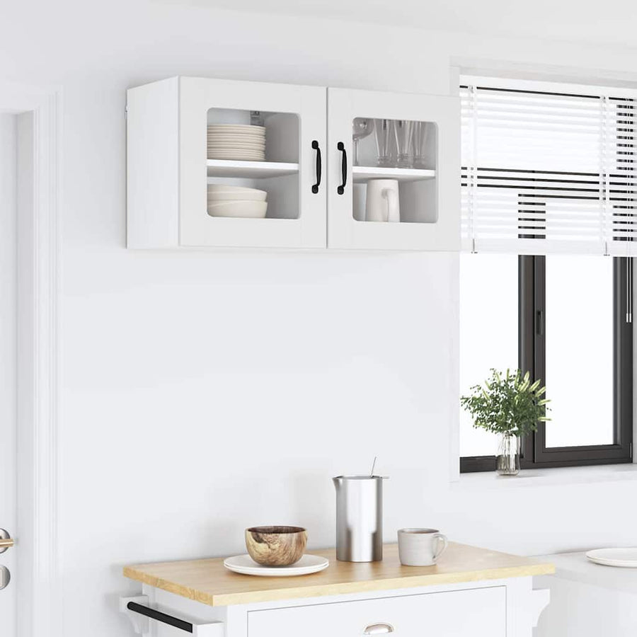Keukenkast aan de muur 2 pcs Wit 40 x 31 x 40 cm Bewerkt hout