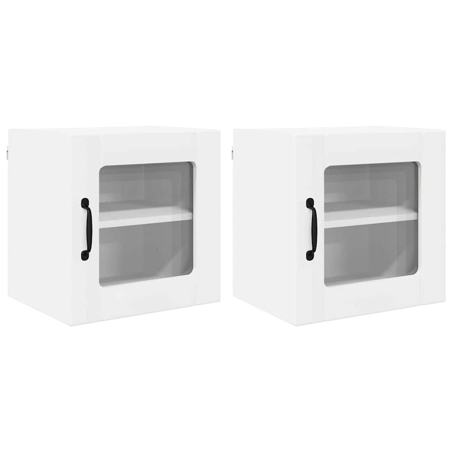 Keukenkast aan de muur 2 pcs Wit 40 x 31 x 40 cm Bewerkt hout