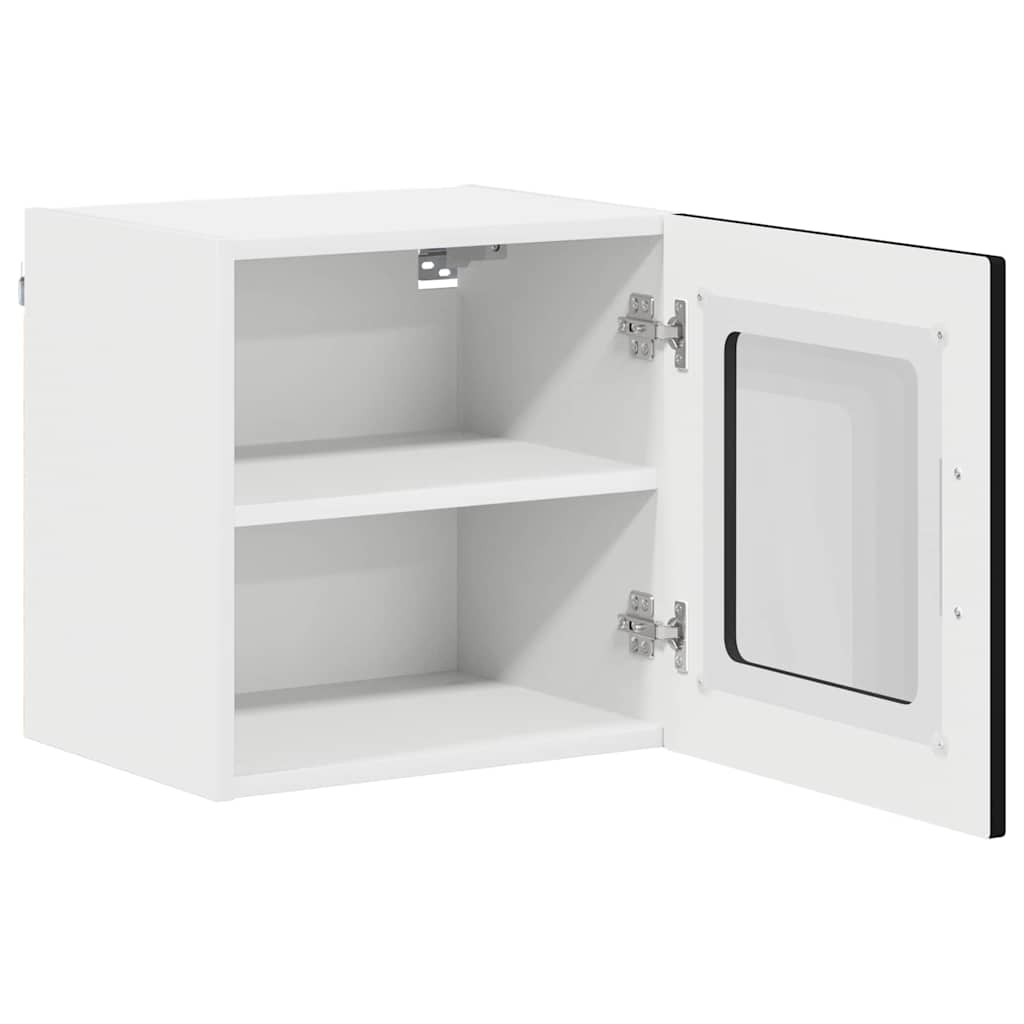 Keukenkast aan de muur 2 pcs Zwart 40 x 31 x 40 cm Bewerkt hout