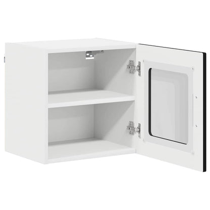 Keukenkast aan de muur 2 pcs Zwart 40 x 31 x 40 cm Bewerkt hout