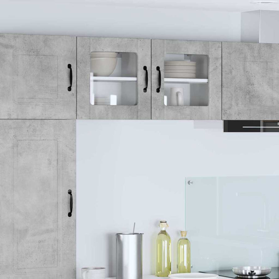 Keukenkast aan de muur 2 pcs Beton Grijs 40 x 31 x 40 cm