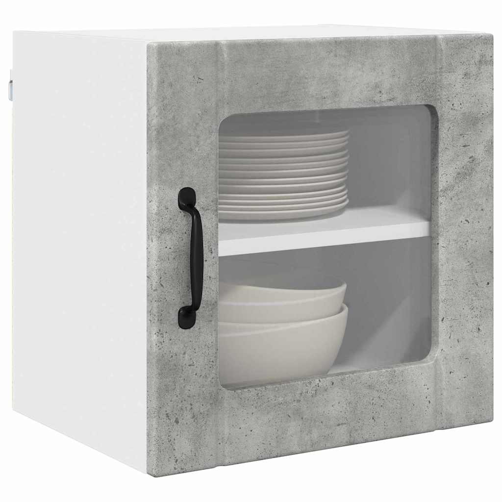 Keukenkast aan de muur 2 pcs Beton Grijs 40 x 31 x 40 cm